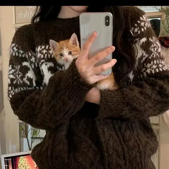 [BUNJANG] Nordic Knit / 에이블리 노르딕 니트