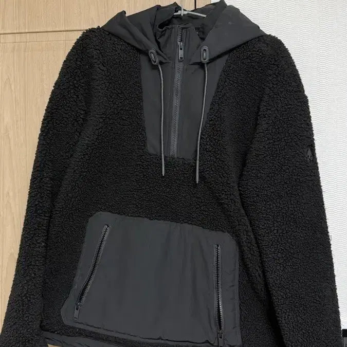 [BUNJANG] Moose Knuckles Fleece Anorak Black / 무스너클 후리스 아노락 블랙