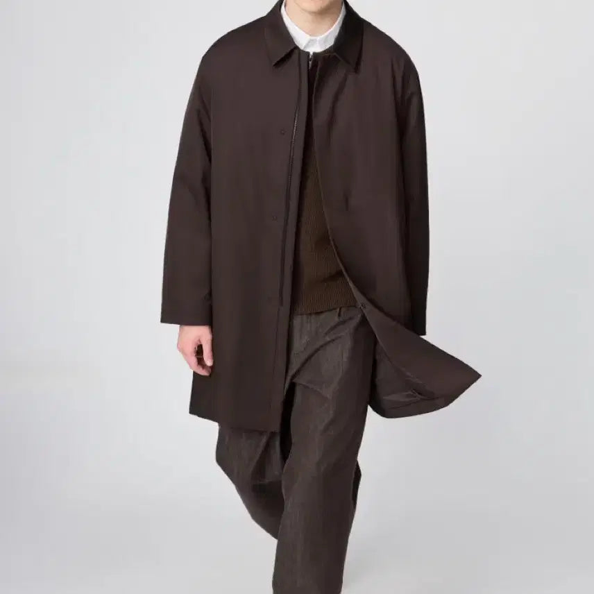 [BUNJANG] Uniqlo C PUFFTECH Half Coat Dark Brown S / 유니클로C PUFFTECH 하프코트 다크브라운 S