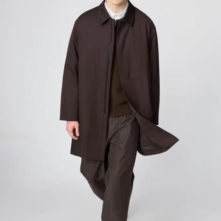 [BUNJANG] Uniqlo C PUFFTECH Half Coat Dark Brown S / 유니클로C PUFFTECH 하프코트 다크브라운 S