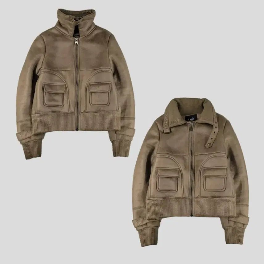 [BUNJANG] Vintage Brown Mustang Short Jacket / 빈티지 브라운 무스탕 숏 자켓