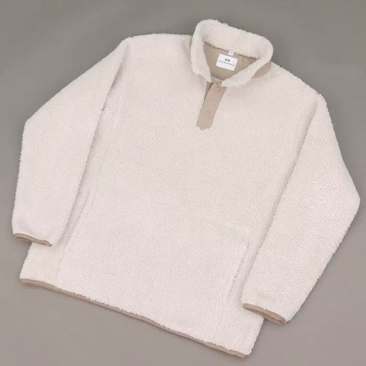 [BUNJANG] White Mountaineering Boa Fleece Pullover Sweatshirt Anorak / 유니클로&화이트마운티니어링 보아 프리스 풀오버 스웻셔츠 아노락 L~105