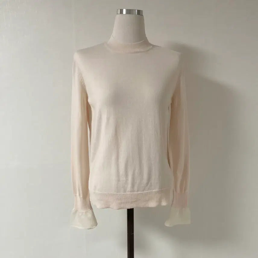 [BUNJANG] Slow Sheer Sleeve Mesh T-Shirt / 슬로우 여자시스루소매쉬보리티 호호상점