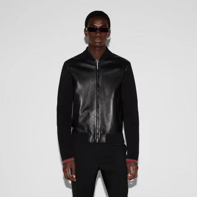 [BUNJANG] Gucci 2025 Leather Blouson (Size 48) / 구찌 2025년식 레더 블루종 48 (새상품)