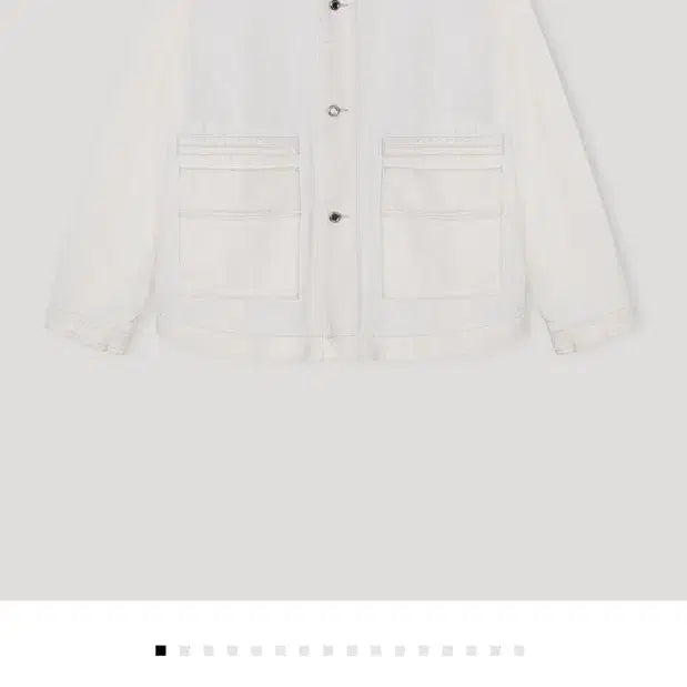 [BUNJANG] ETHOS Oversized White Denim Jacket / ETHOS 에토스 오버사이즈 화이트 데님 자켓