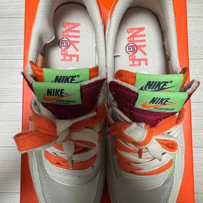 [BUNJANG] Nike Sacai CLOT LDWaffle Orange Blaze 275 / 나이키 x 사카이 x 클랏 LD와플 오렌지 블레이즈 275