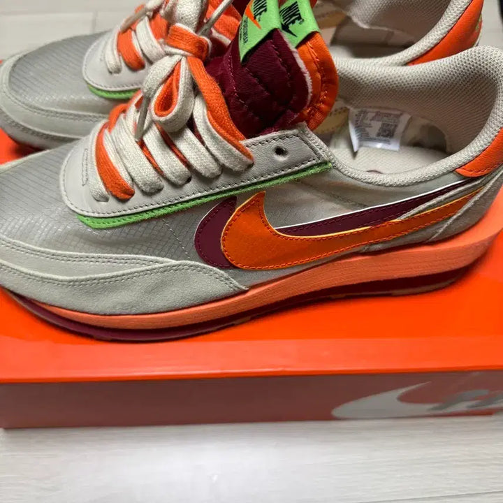 [BUNJANG] Nike Sacai CLOT LDWaffle Orange Blaze 275 / 나이키 x 사카이 x 클랏 LD와플 오렌지 블레이즈 275