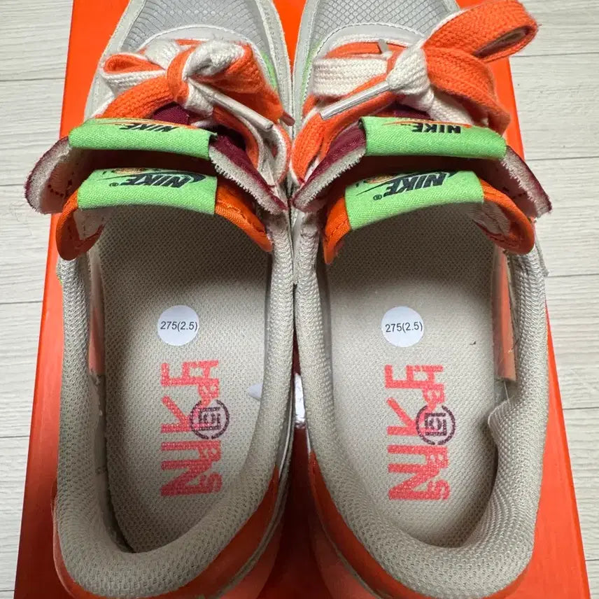 [BUNJANG] Nike Sacai CLOT LDWaffle Orange Blaze 275 / 나이키 x 사카이 x 클랏 LD와플 오렌지 블레이즈 275