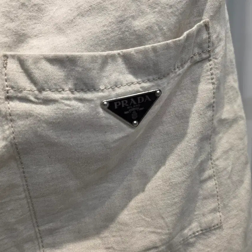 [BUNJANG] Prada Chambray Bermuda Shorts / (L) 프라다 샴브레이 버뮤다 팬츠 바지