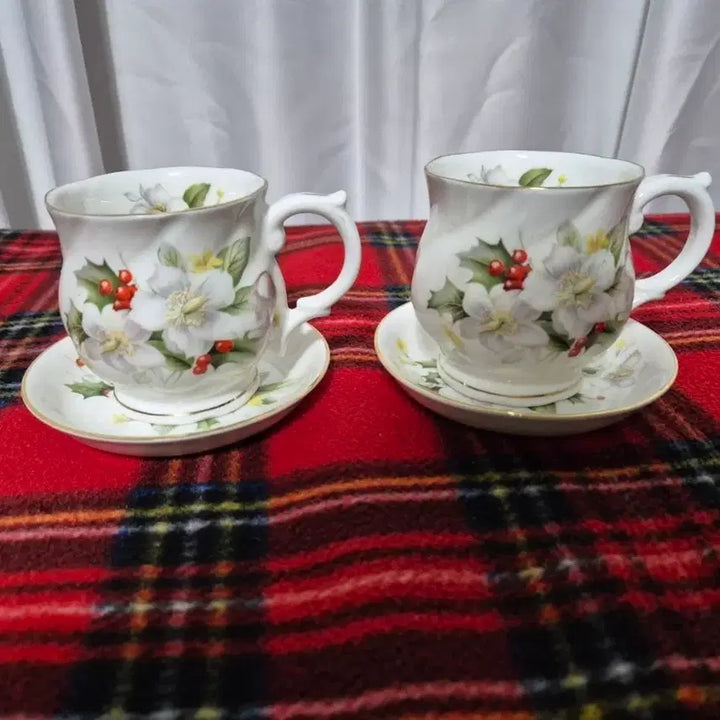 [BUNJANG] Royal Swan England Teacup Set / 로얄스완 잉글랜드 찻잔 미사용 2조세트