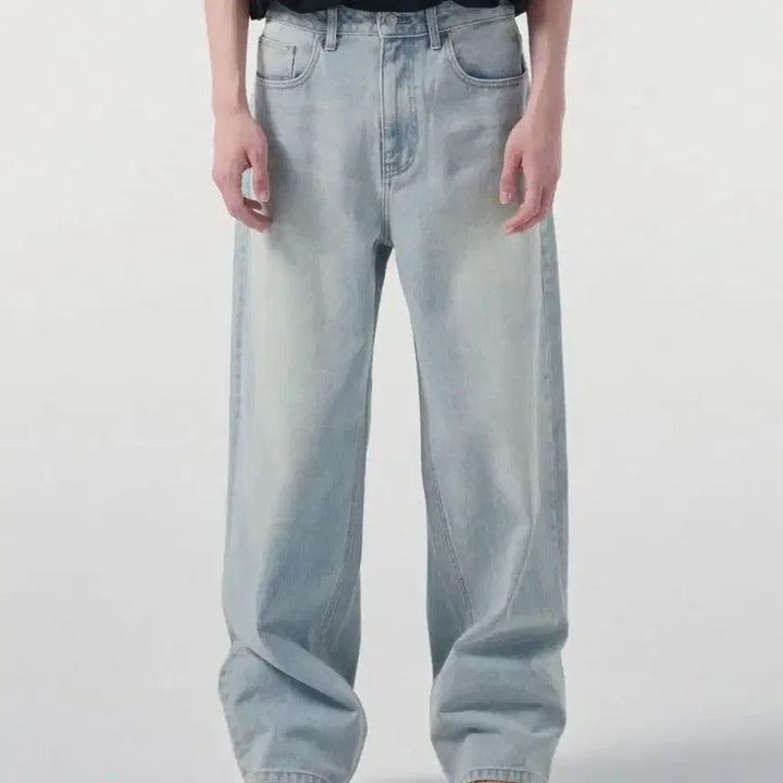 [BUNJANG] Big Brush Extra Wide Denim Pants Rusty Sky Blue 31 / 빅 브러쉬 엑스트라 와이드 데님 팬츠 러스티 스카이 블루 31