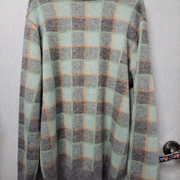 [BUNJANG] Men's Check Pattern Knit Sweater / 105 닥스 남성 체크 패턴 니트 스웨터
