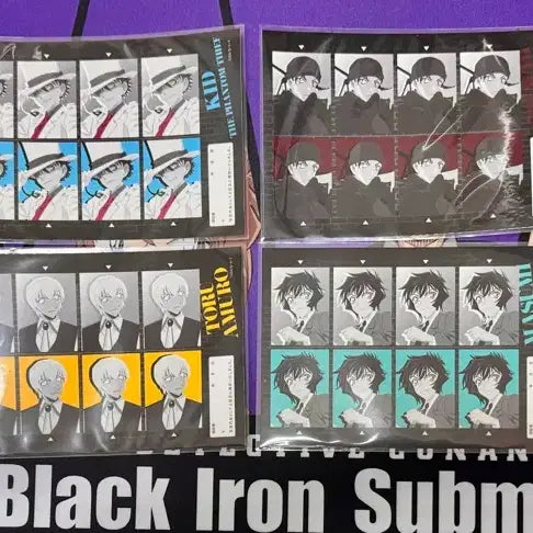 [BUNJANG] Detective Conan Paint Tract Series Trading Monochrome Sticker / 명탐정 코난 페인트 트랙트 시리즈 트레이딩 증명 사진풍 스티커 흑백버전
