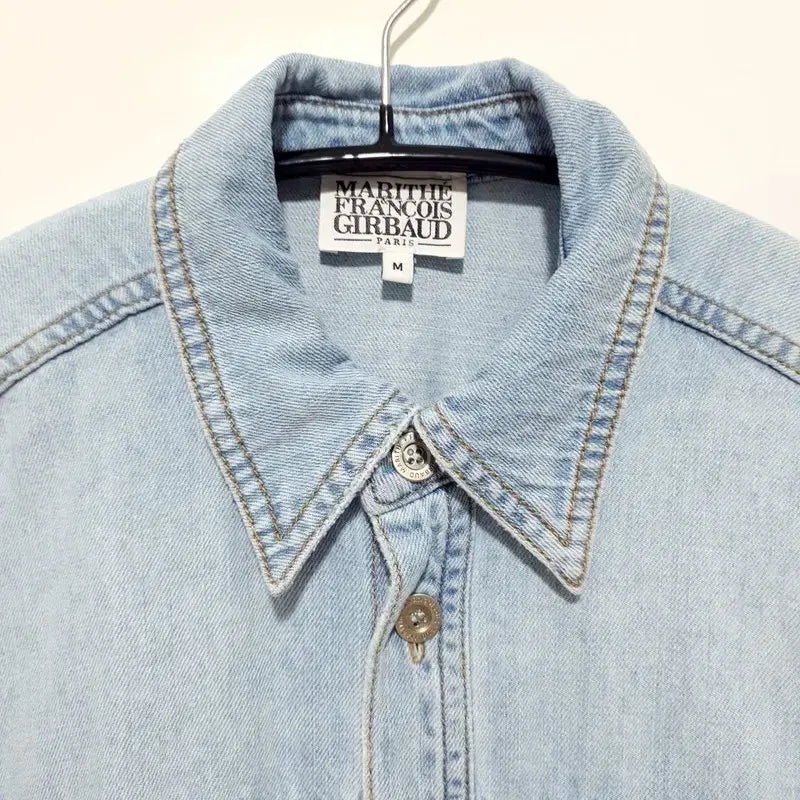 [BUNJANG] Marithe Francois Girbaud Denim Short Sleeve Shirt M / 마리떼프랑소와저버 데님 반팔 셔츠 M 공용_S0808