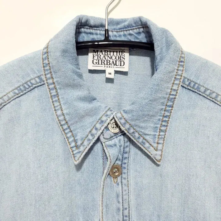 [BUNJANG] Marithe Francois Girbaud Denim Short Sleeve Shirt M / 마리떼프랑소와저버 데님 반팔 셔츠 M 공용_S0808