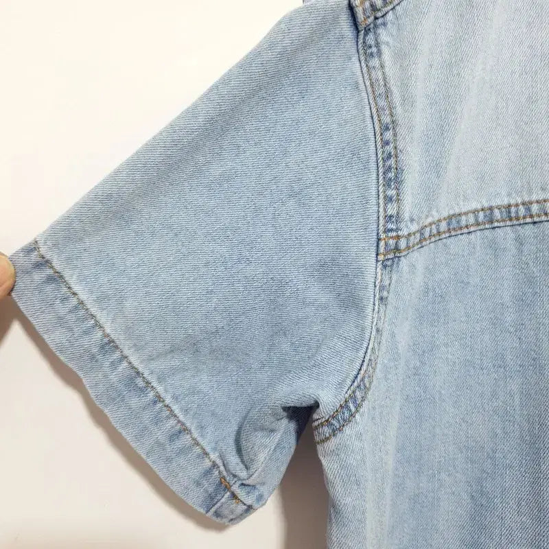 [BUNJANG] Marithe Francois Girbaud Denim Short Sleeve Shirt M / 마리떼프랑소와저버 데님 반팔 셔츠 M 공용_S0808