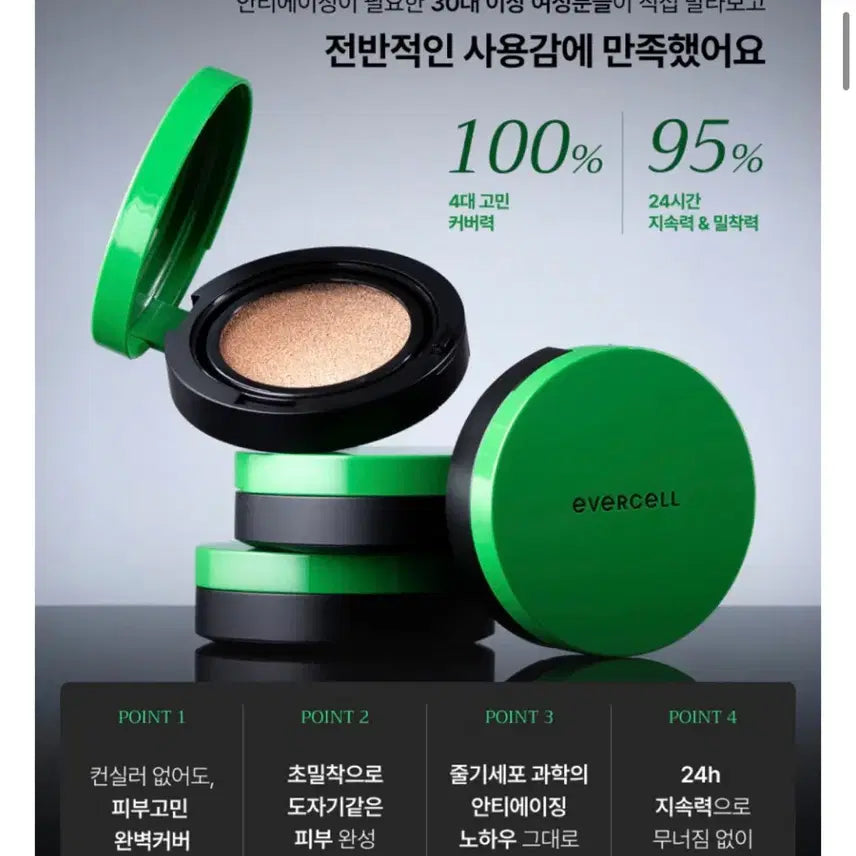 [BUNJANG] Evercell Cell Youth Perfect Cushion 21N Light / 에버셀 셀유스 퍼펙트 쿠션 21N 라이트