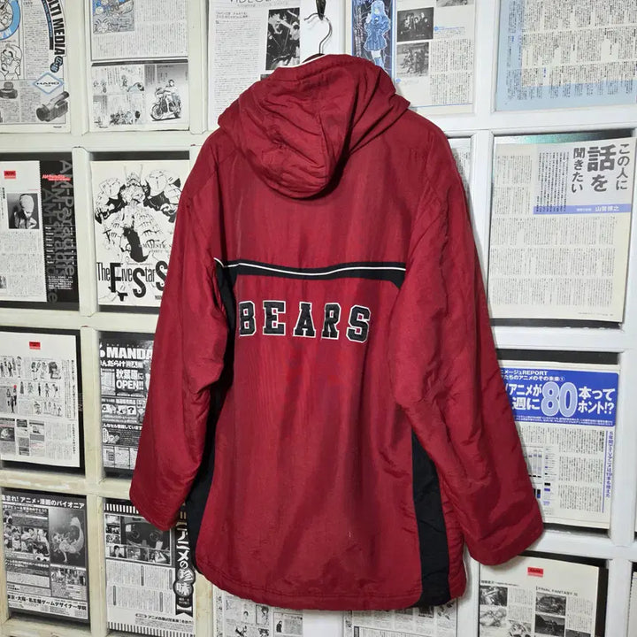 [BUNJANG] Reebok Hershe Bears Quilted Hoodie Jumper / 리복 허시 베어스 올드스쿨 기모 누빔 후드 점퍼