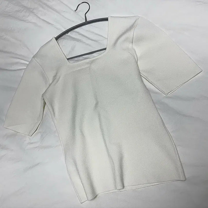 [BUNJANG] Or High-Density 5-Part Knit - Ivory / 오르 고밀도 5부 니트 - 아이보리