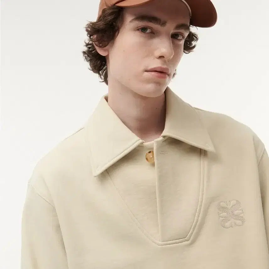 [BUNJANG] SATUR Arles Sage Beige Pullover Sweatshirt / SATUR 4season Arles 풀오버 맨투맨