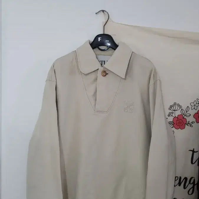 [BUNJANG] SATUR Arles Sage Beige Pullover Sweatshirt / SATUR 4season Arles 풀오버 맨투맨