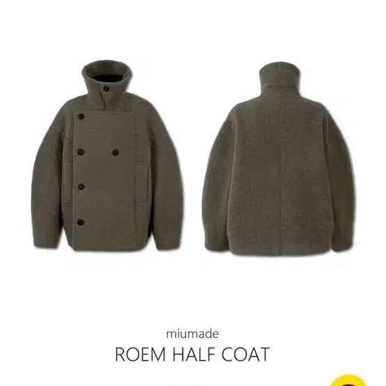 [BUNJANG] Love Me Us Roem Half Coat Black / 러브미우 로엠하프코트 블랙