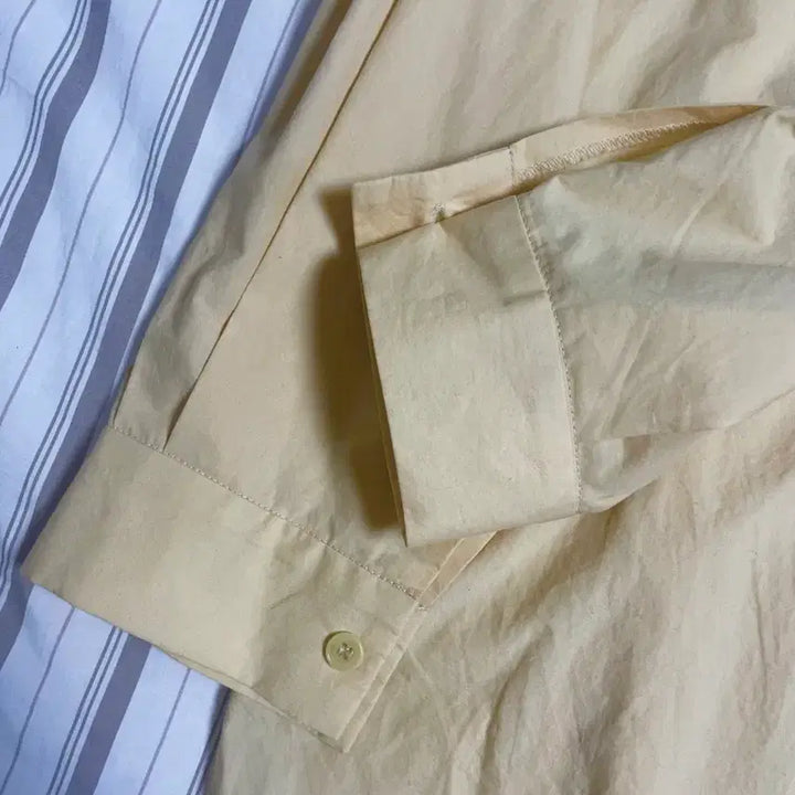 [BUNJANG] AMOMENTO Oversized Hidden Button Shirt (Butter Yellow) / 아모멘토 여성 히든 버튼 클로징 오버사이즈 셔츠 (버터옐로우 색상)