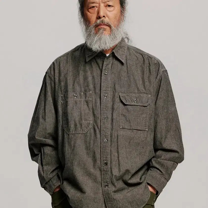 [BUNJANG] Prism Works Chambray Work Shirt / 프리즘웍스 CHAMBRAY WORK SHIRT 셔츠 판매
