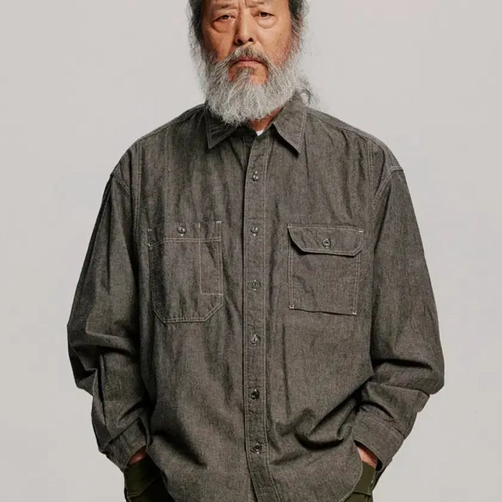 [BUNJANG] Prism Works Chambray Work Shirt / 프리즘웍스 CHAMBRAY WORK SHIRT 셔츠 판매