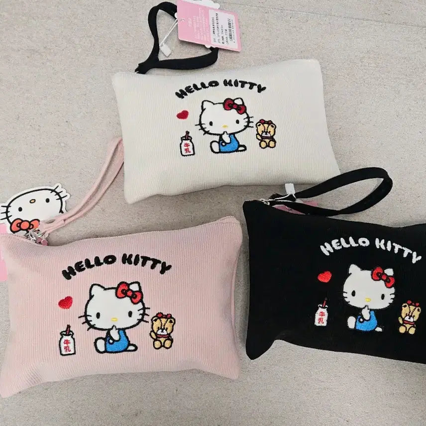[BUNJANG] Kitty Corduroy Pouch / 키티코듀로이파우치 지갑