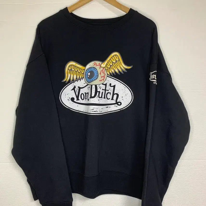 [BUNJANG] Von Dutch Black Sweatshirt / 본더치 블랙 맨투맨 티셔츠
