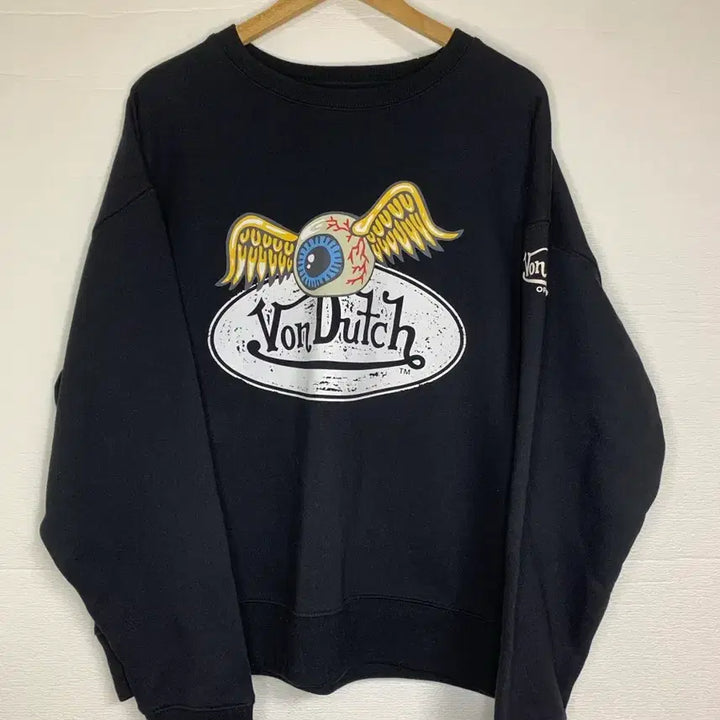 [BUNJANG] Von Dutch Black Sweatshirt / 본더치 블랙 맨투맨 티셔츠
