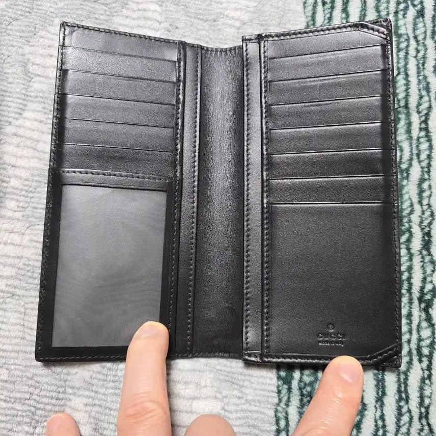 [BUNJANG] Gucci GG Supreme Long Wallet Black / 구찌 GG 시마 장지갑 블랙