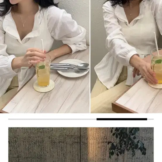 [BUNJANG] Mybin White Blouse & Bustier Set / 마이빈 mybin 블라우스 + 뷔스티에