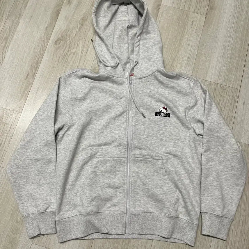 [BUNJANG] Guess Hello Kitty Hoodie Gray S / 게스 x 헬로키티 콜라보 후드집업 그레이 s사이즈