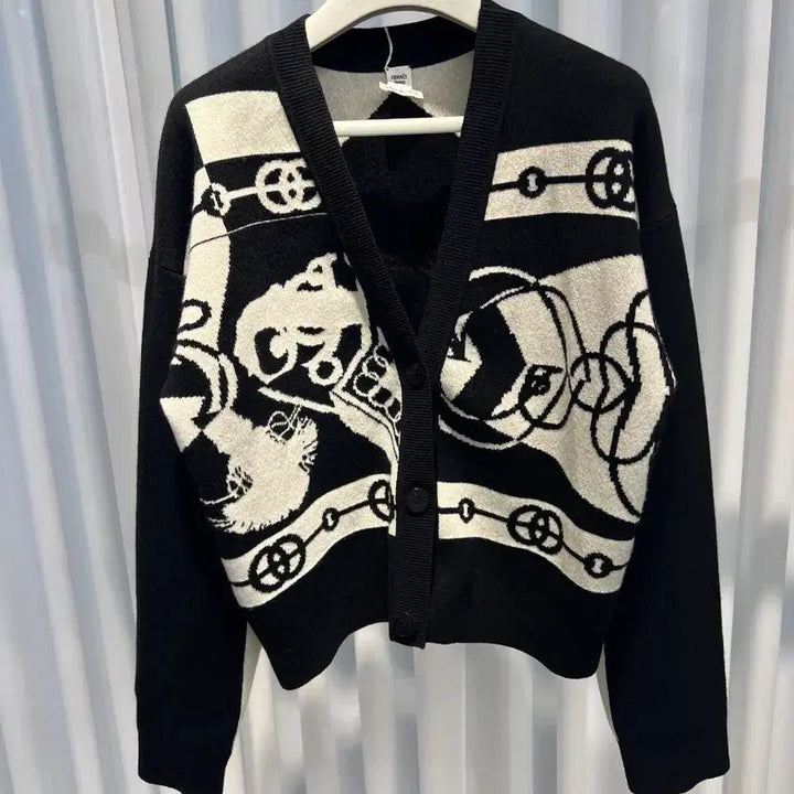 [BUNJANG] Hermes Kelly Ketis Short Cashmere Cardigan / (38) 에르메스 켈리케티스 쇼트 캐시미어 여성 가디건 블랙
