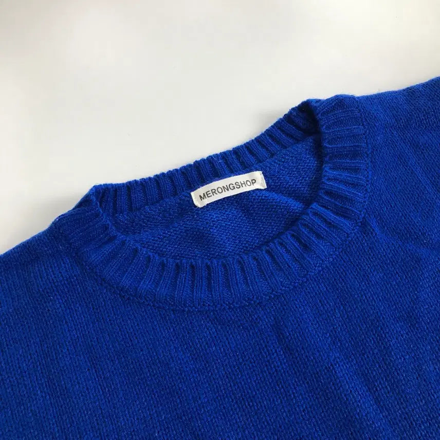 [BUNJANG] Merongshop Blue Stripe Knit Sweater / 메롱샵 블루 스트라이프 니트