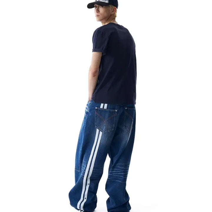 [BUNJANG] 98 Printed Half Top (Navy) / 아캄 98 Printed Half Top (Navy)