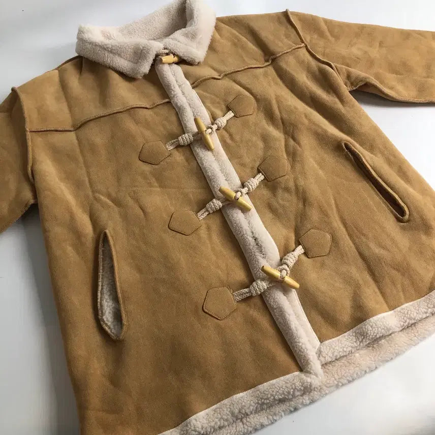 [BUNJANG] Suede Quilted Jacket Coat / 스웨이드 무스탕 누빔 자켓 코트