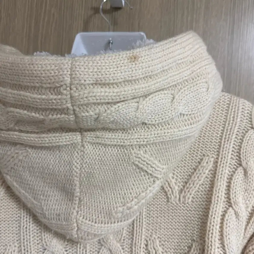 [BUNJANG] Wool Blend Cable Knit Zip-Up Jacket / 양털 꽈배기 집업