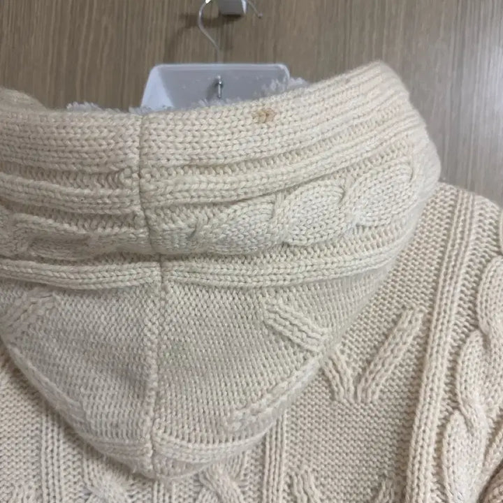 [BUNJANG] Wool Blend Cable Knit Zip-Up Jacket / 양털 꽈배기 집업