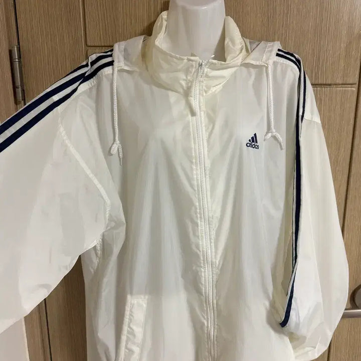 [BUNJANG] Adidas White Windbreaker Jacket / 아디다스 화이트 바람막이