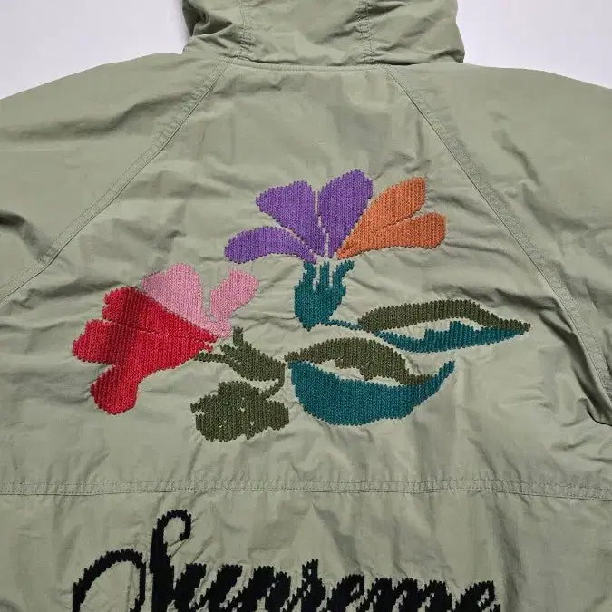 [BUNJANG] Supreme Needlepoint Hooded Jacket Olive M / 슈프림 니들포인트 후드 자켓 올리브 M