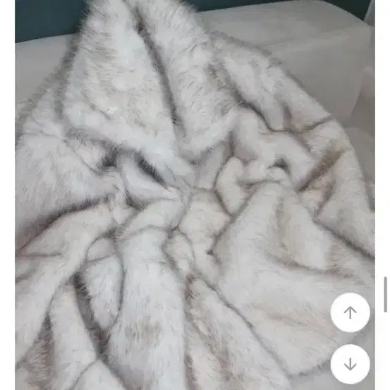 [BUNJANG] White Fur Coat Jacket / 화이트 퍼 코트 자켓