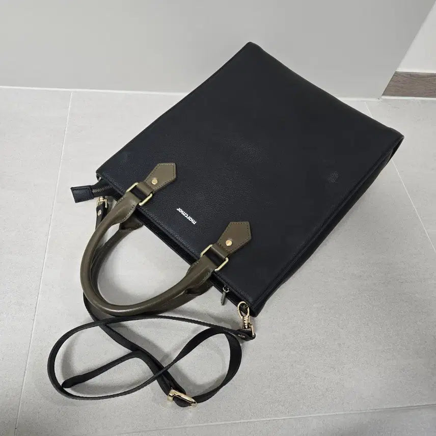 [BUNJANG] MarcMor Black Leather Tote/Shoulder Bag / 상태굿  marcmor 마르크모어 블랙 서류가방 토트백 숄더백