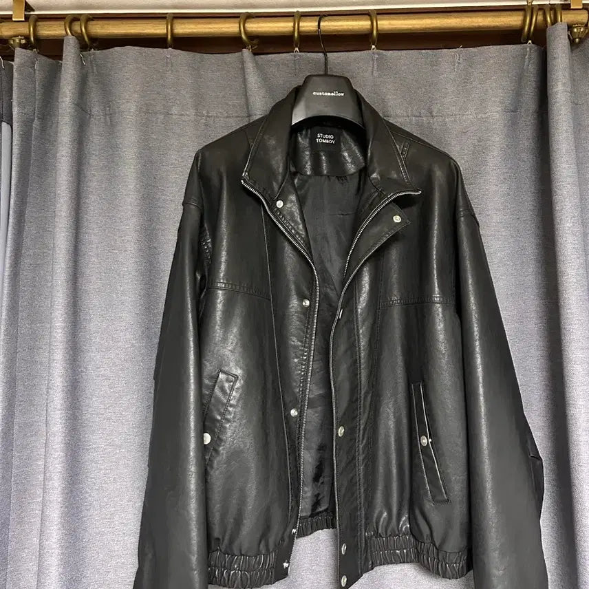 [BUNJANG] Studio Tomboy Men Vegan Leather Jacket / 스튜디오 톰보이 맨 비건레더 자켓 105