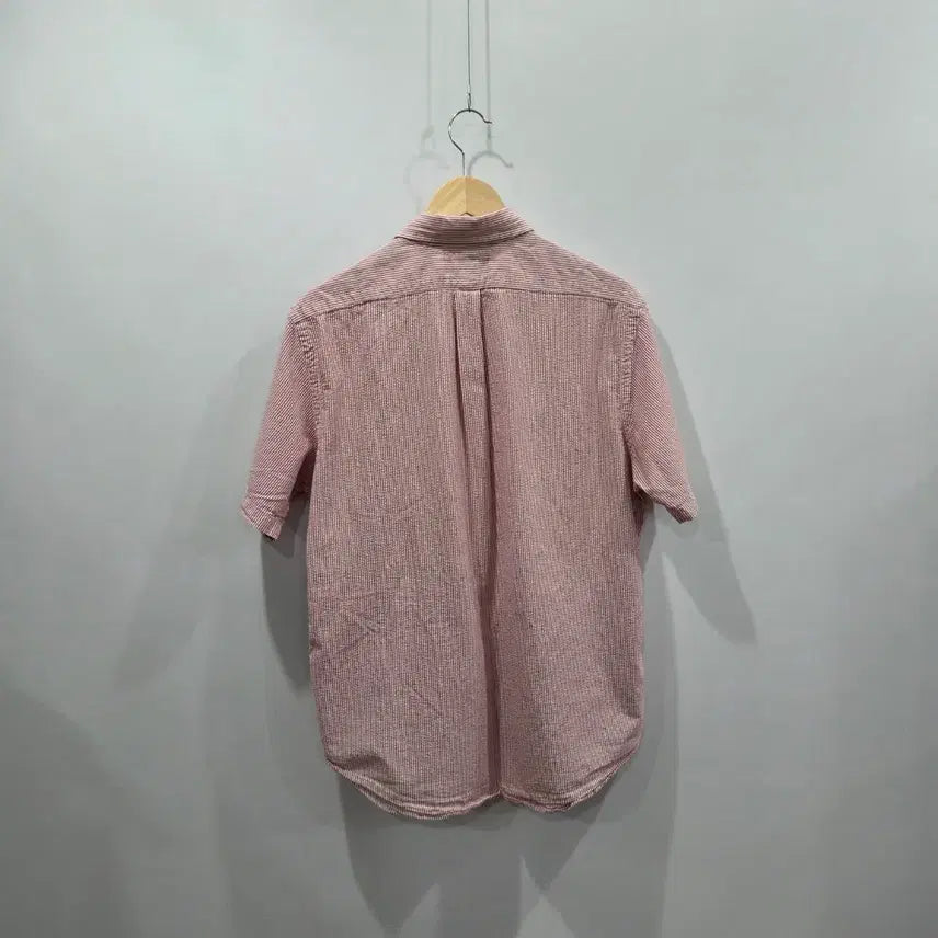 [BUNJANG] Polo Ralph Lauren Striped Seersucker Button-Down Shirt (L) / 폴로랄프로렌 버튼다운 스트라이프 시어서커 반팔셔츠 L