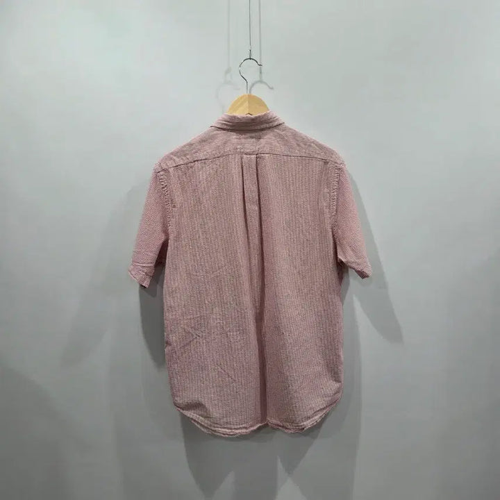 [BUNJANG] Polo Ralph Lauren Striped Seersucker Button-Down Shirt (L) / 폴로랄프로렌 버튼다운 스트라이프 시어서커 반팔셔츠 L