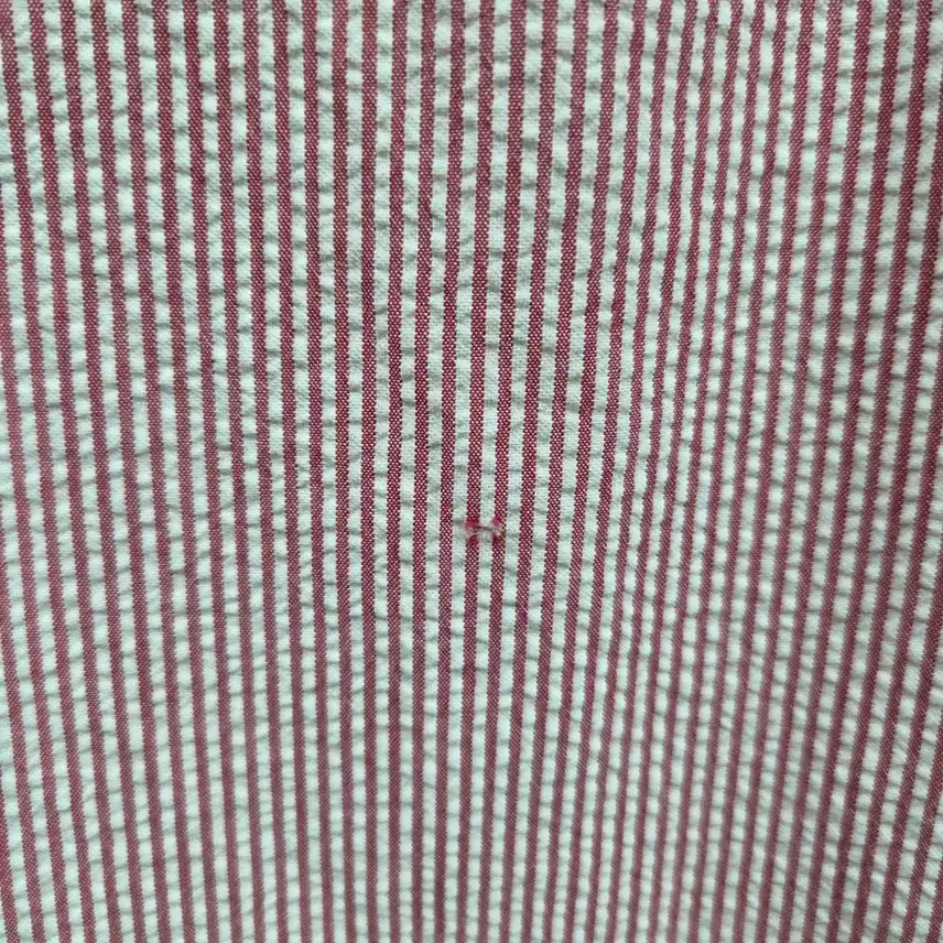 [BUNJANG] Polo Ralph Lauren Striped Seersucker Button-Down Shirt (L) / 폴로랄프로렌 버튼다운 스트라이프 시어서커 반팔셔츠 L