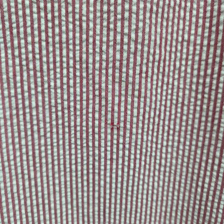 [BUNJANG] Polo Ralph Lauren Striped Seersucker Button-Down Shirt (L) / 폴로랄프로렌 버튼다운 스트라이프 시어서커 반팔셔츠 L